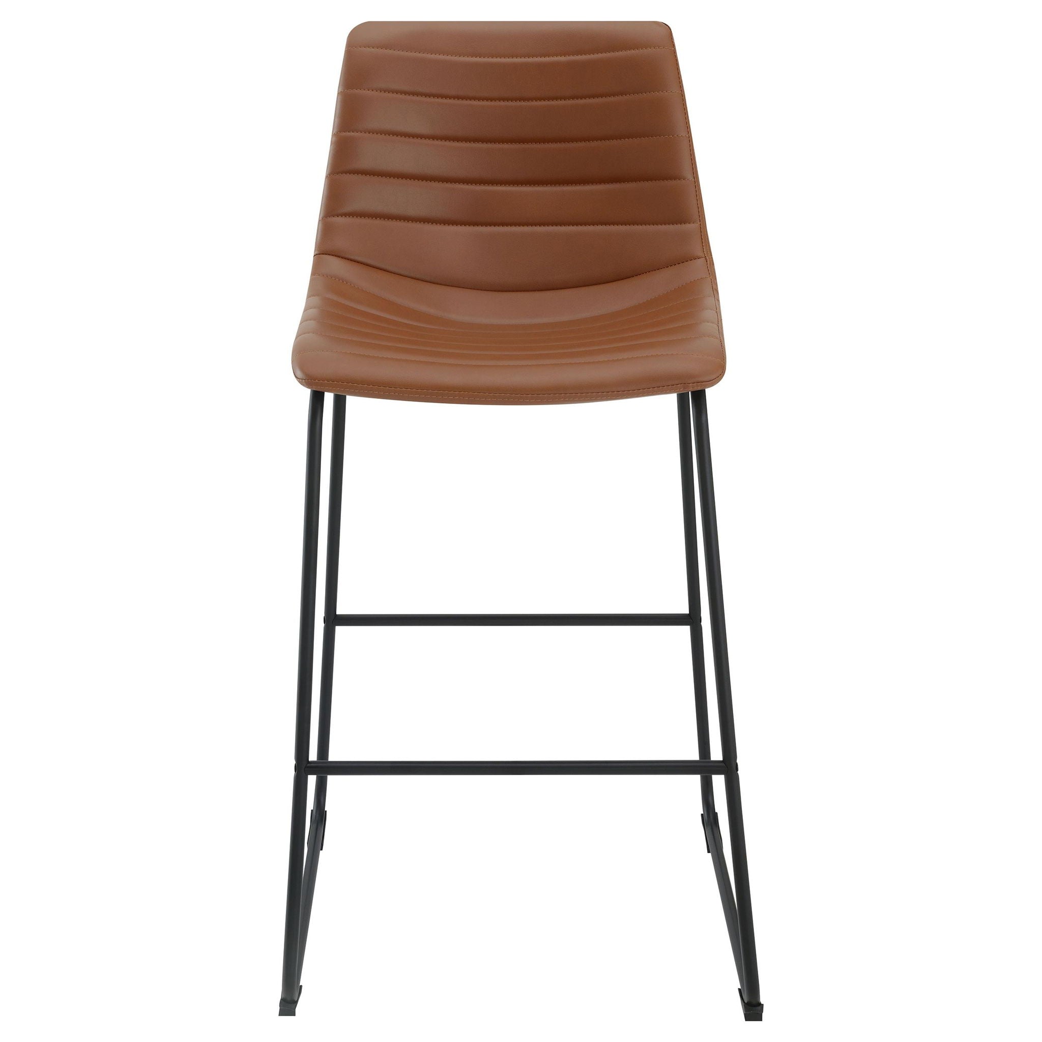 Zuni Faux Leather Upholstered Bar Chair Saddle (Set of 2) - Atlantic Fine Furniture Melbourne FL