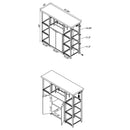 Gallimore - 2 Door Bar Cabinet Wine Storage - White High Gloss - Atlantic Fine Furniture Inc