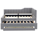 Upholstered Daybed With Trundle And 3 Drawers