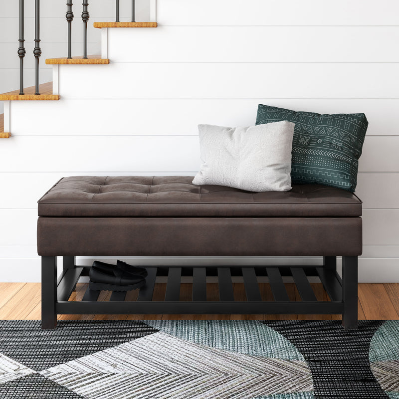 Cosmopolitan - Storage Ottoman Bench With Open Bottom