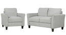 Living Room Furniture Armrest Single Sofa   and Loveseat Sofa (Light Gray)