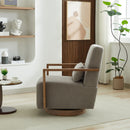 Swivel Modern Upholstered Accent Chair With Armrests
