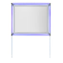 Laura - Mirror With LED Light And Sleek Frame - Silver