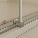Semi-Frame Single Sliding Shower Door With Clear Tempered Glass