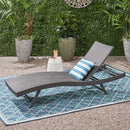 Modern Kauai Wicker Chaise Lounge With Adjustable Seat Back - Gray