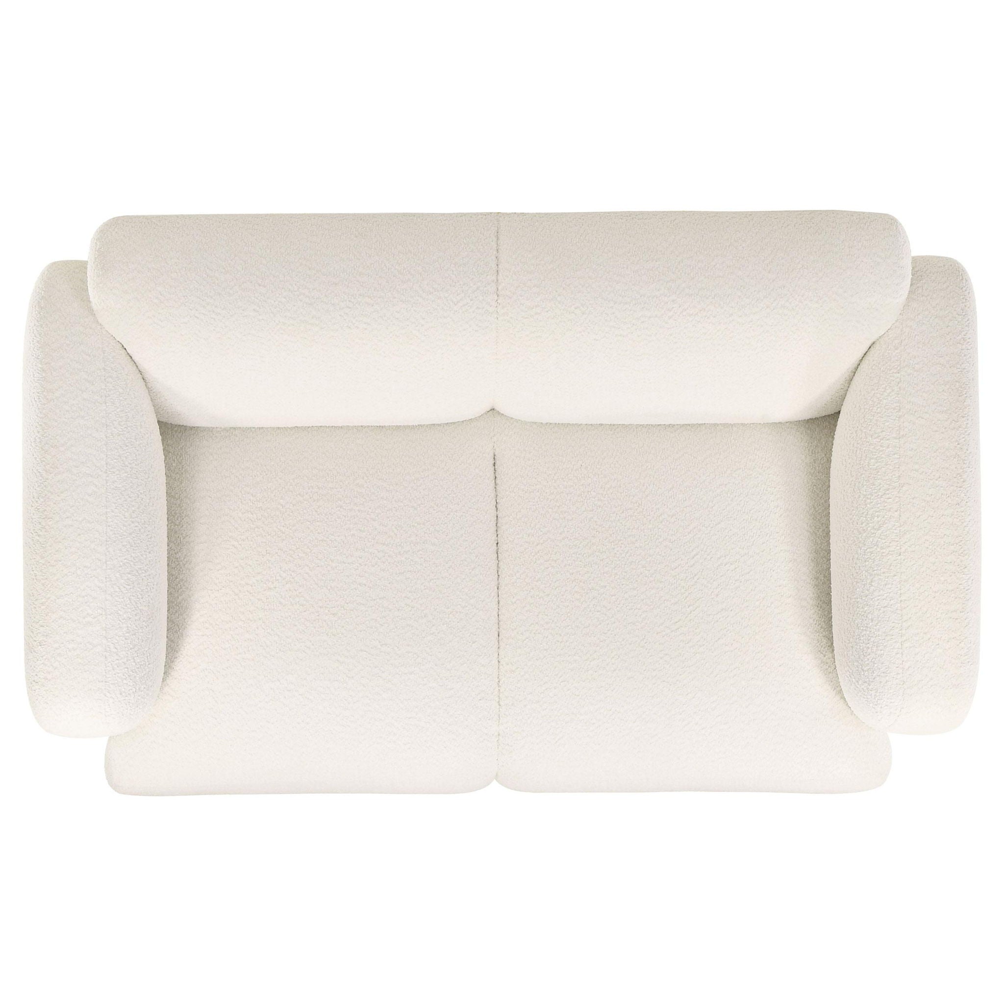 Dorset 2-piece Upholstered Round Track Arm Sofa Set White