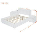 Platform Bed With Multi Functional Storage Space, Nightstand, 2 Drawers, USB Ports And Desk