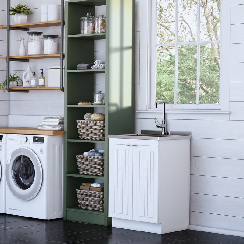 Murphy - Laundry Cabinet & Faucet And Stainless Steel Sink