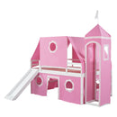 Loft Bed With Slide Tent And Tower Fun Playhouse Design