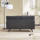 Mid Century Modern Loveseat Sofa With USB Ports, Removable Pillow Cover