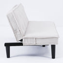 Versatile Corduroy Sofa Bed With Solid Wood Frame