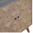 Hourglass Carved Cabinet - Marble