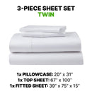 Sheet Set Luxurious Supima Cotton, Wrinkle Resistant, Breathable, With 2 Ghostgrip Band