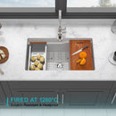 Undermount Workstation Single Bowl Porcelain Ceramic Kitchen Sink