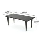 Reflect - Outdoor Dining Table With Rattan Cover - Dark Gray