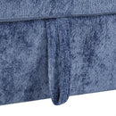 Contemporary L Shaped Convertible Sofa Bed With Pull Out Bed, Cup Holders, And Storage