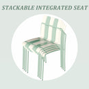 4 Piece Set Of Modern Color Block Designed Single Chairs