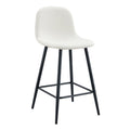 Modern Black Pu Bar Chair Rounded Backrest (Set of 2)