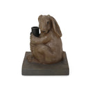 Hand Crafted Rabbit Umbrella Base With Playful Design - Light Brown
