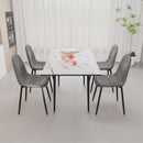 Modern Extendable Dining Table And Chair Set For 2 - 6 People
