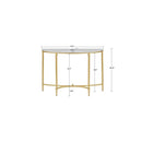 Bordeaux - Console Table - White / Gold