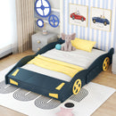 Race Car Shaped Platform Bed With Wheels And Storage