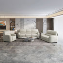 Edrice - Loveseat - Ice Gray Top Grain Leather