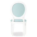 French Country Dining Chair Set With Round Backrest