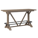 Bar Height Trestle Table - Brown
