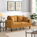 High Resilience Loveseat Sofa With Wooden Frame
