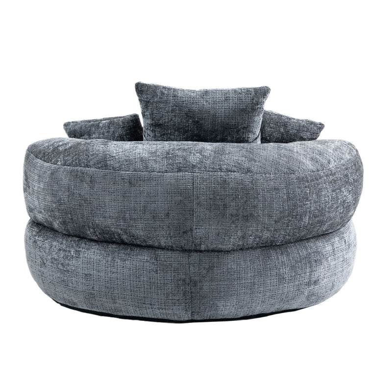 Lazy Sofa High Back Bean Bag Chair Couch With 3 Pillows