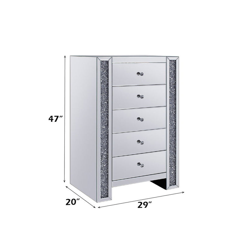 Noralie - Chest - Mirrored & Faux Diamonds