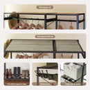 Garment Rack With Shelves, 2 Wicker Drawers, 4 Hooks, Organizer