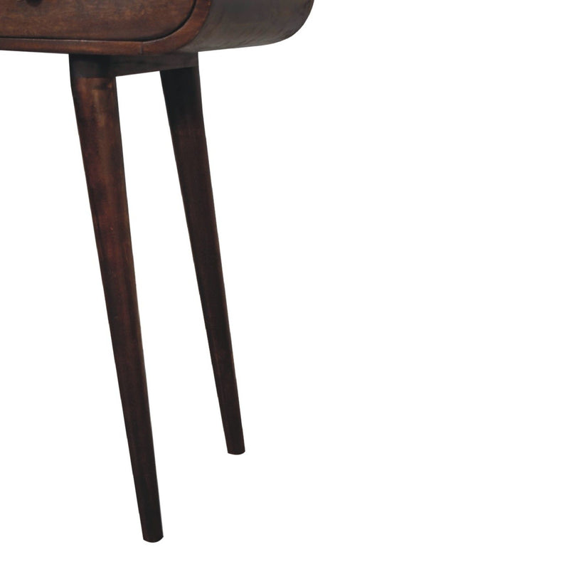Curved Edge Console Table - Walnut