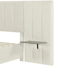 Upholstered Platform Bed With Big Headboard