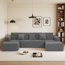 Modular U-Shaped Sectional Sofa With Reversible Design