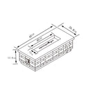 60" Propane Gas Fire Pit Table, 60000 Btu Rectangular Concrete Fire Pit For Outside Patio Deck Garden Backyard - Sandstone