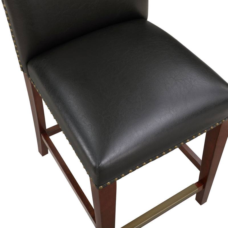 Blaire - Stationary Counter Stool With Nail Heads