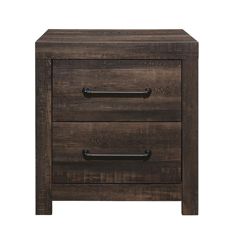 Monica - Nightstand With Spacious Drawers Bar Handles - Dark Oak