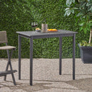 Outdoor Minimalist Acacia Wood Rectangle Bar Table