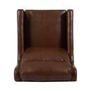 Contemporary Club Chair With Upholstered Fabric And Rubberwood Legs