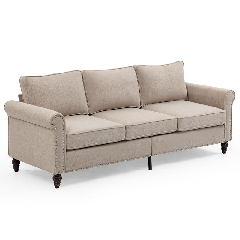 Loveseat Sofa, Mid-Century Modern Couches For Living Room, Button Tufted Sofa