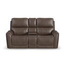 Carter - Power Reclining Loveseat With Console & Power Headrests & Lumbar - Cappuccino