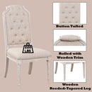 Wynsor - Side Chair (Set of 2) - Fabric & Antique Champagne - Atlantic Fine Furniture Inc