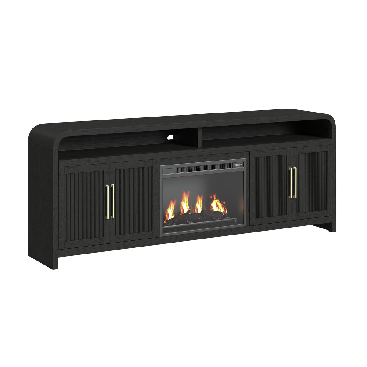 Ridgemont Entertainment Unit With 82" TV Console in Black by Elements International, view 36