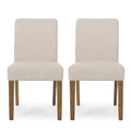 Contemporary Dining Chair With Upholstered Seating And Tapered Legs