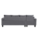 Modern Sectional Sofa Set With L Shape Chaise Lounge And Storage