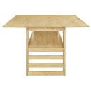 5 Piece Extendable Wood Square Dining Table Set With 2 Drop Leaves