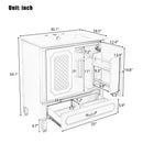 Vintage Style Bathroom Vanity With Sink, Multi Functional Storage, Soft-Closing Door