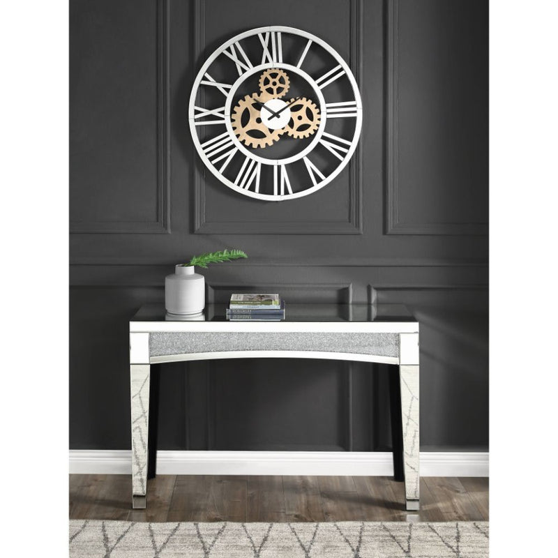 Acilia - Wall Clock - Mirrored - Atlantic Fine Furniture Inc